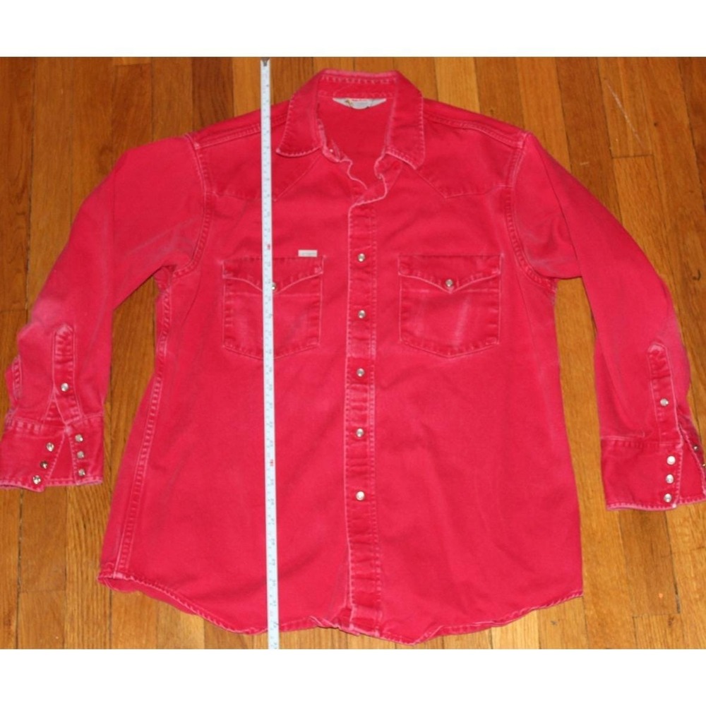Vintage Carhartt Rugged Outdoor Wear Red Thick Button Down Shirt
